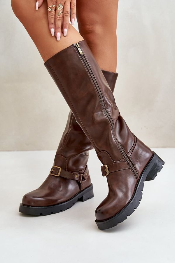 FB2 FB2 Warm Women’s Boots with Zipper Eco Leather Brown Tialethe