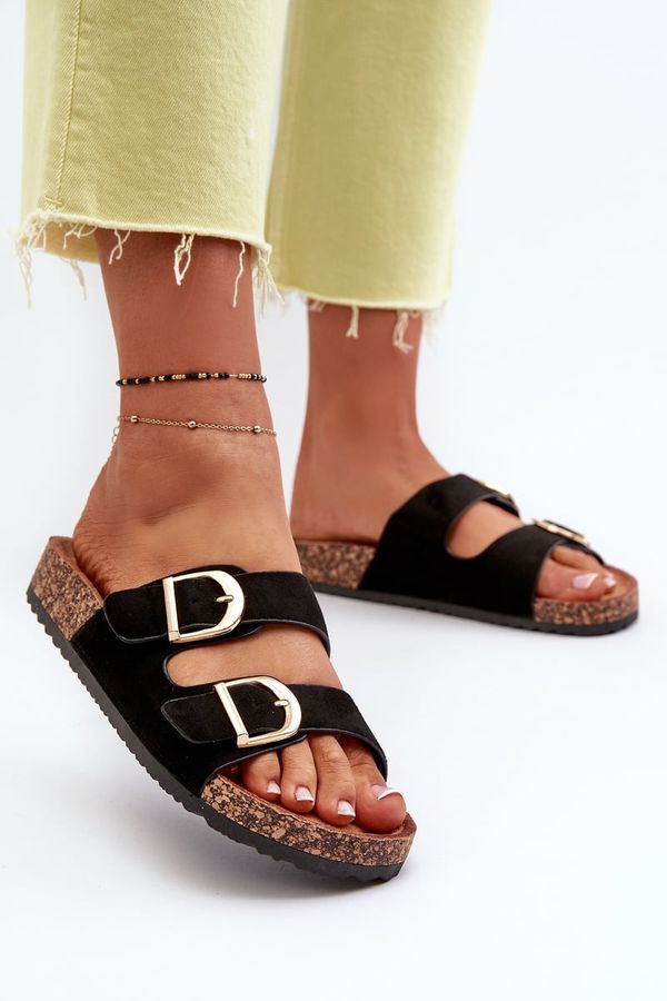 FB2 FB2 Women's Platform Sandals with Straps Black Doretta