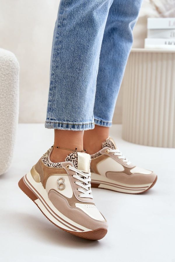 FB3 FB3 Beige Platform Women's Sneakers Debizia