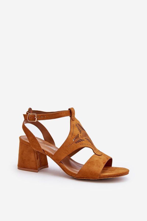 FC3 FC3 Low Heel Sandals Camel Eleriva