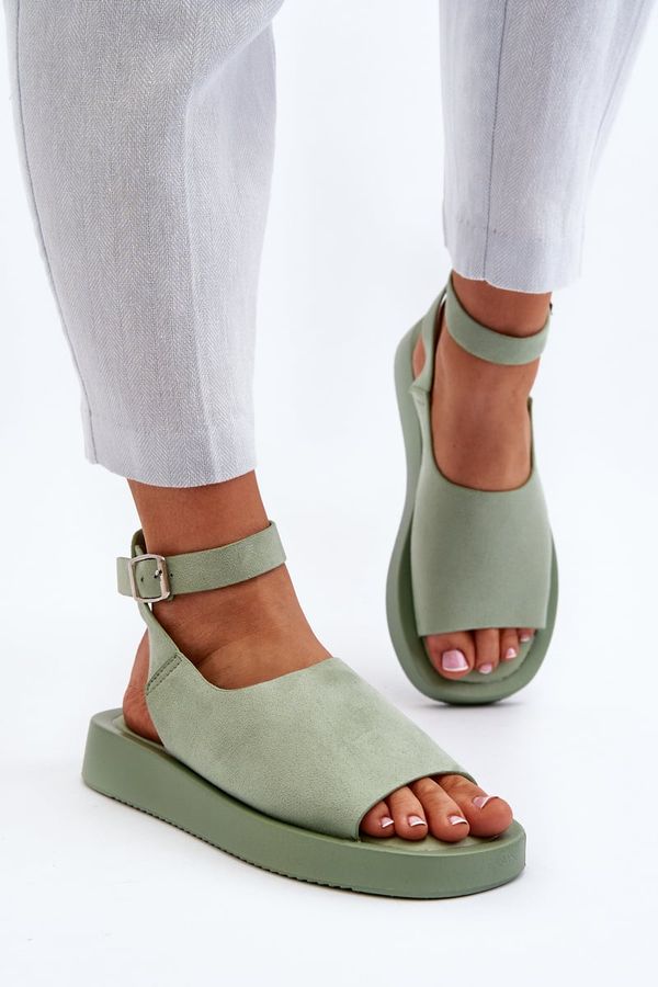 FG2 FG2 Comfortable Women's Platform Sandals Green Rubie