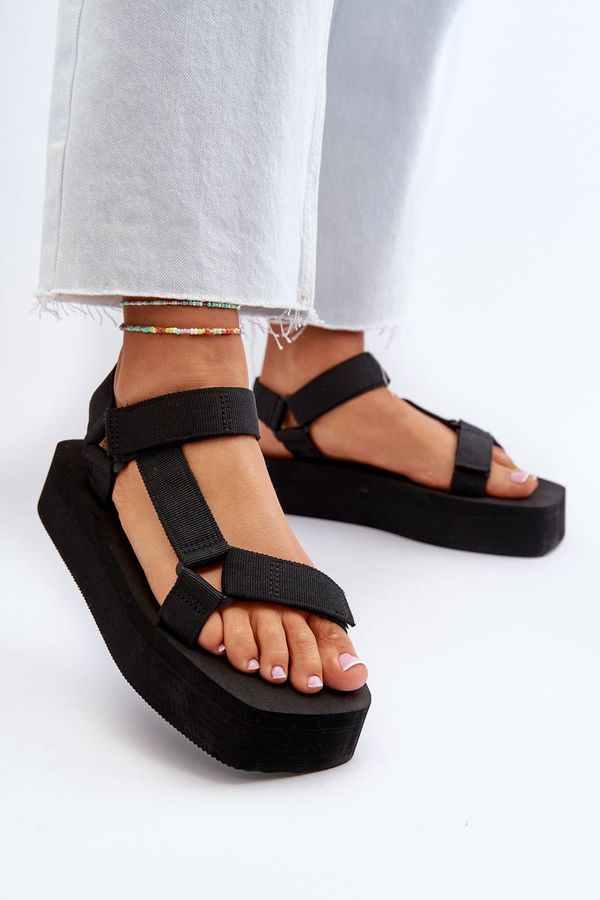 FI1 FI1 Women's Black Platform Sandals Edireda