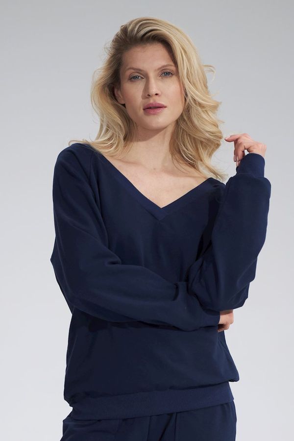 Figl Figl Woman's Sweatshirt M799 Navy Blue