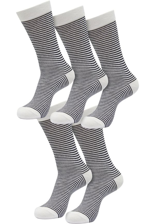 Urban Classics Fine Stripe 5-Pack socks white/black