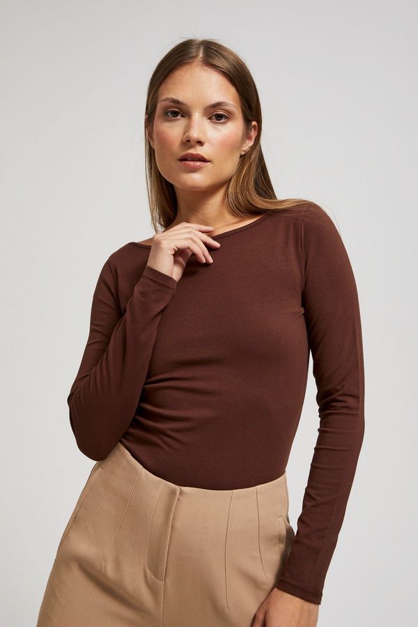 Moodo Fitted blouse with long sleeves