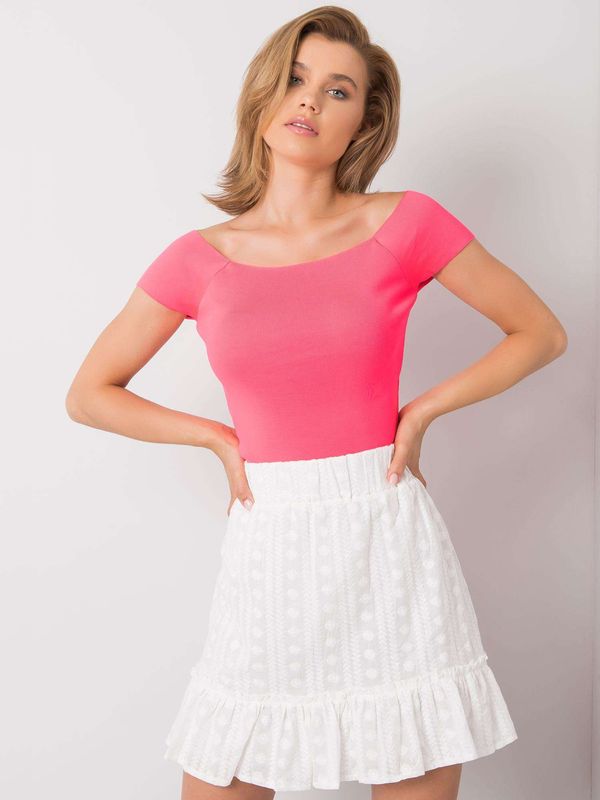 Fashionhunters Fluo pink blouse