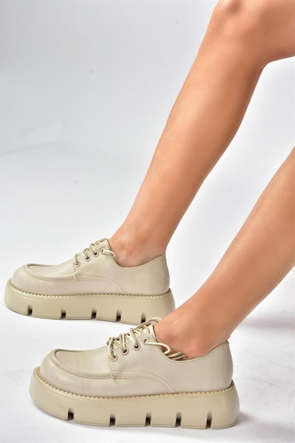 Fox Shoes Fox Shoes Beige Thick Soled Women's Casual Shoes