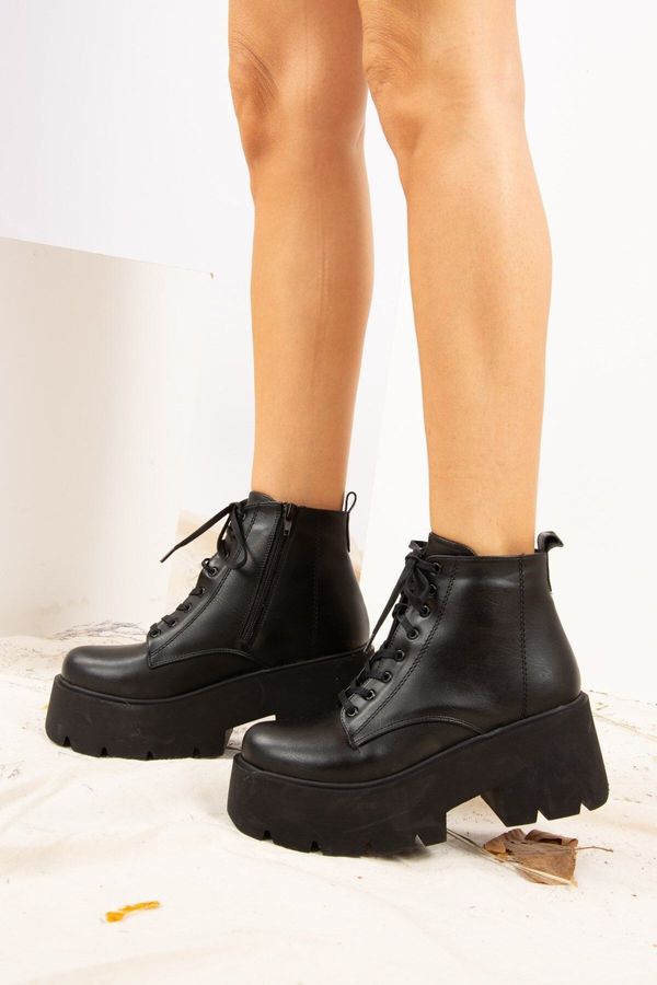 Fox Shoes Fox Shoes Black Faux Leather Women's Boots