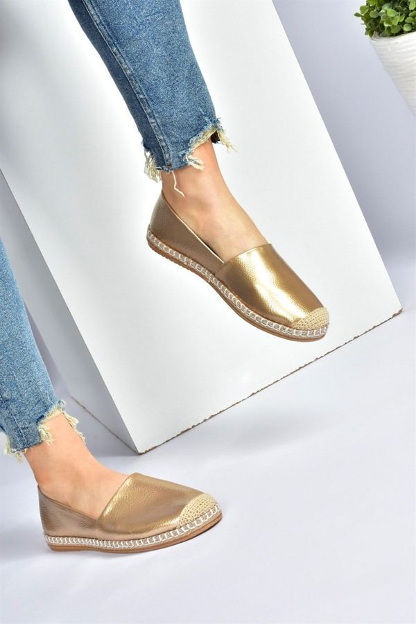 Fox Shoes Fox Shoes Gold Patent Leather Casual Women's Shoes