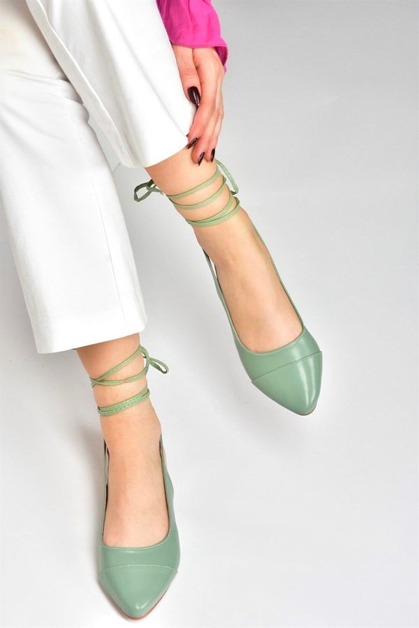 Fox Shoes Fox Shoes Green Women's Tied Ankle Flats shoes