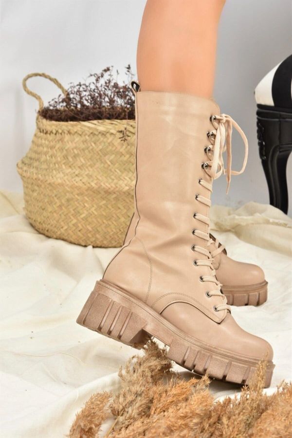 Fox Shoes Fox Shoes Nude Women's Thick-Soleed Boots