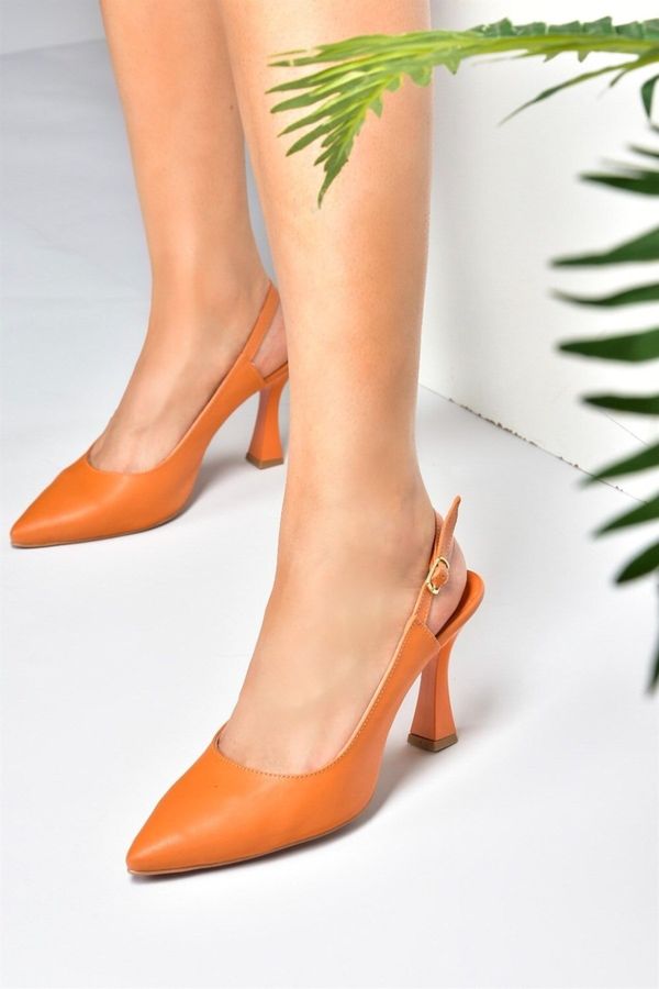 Fox Shoes Fox Shoes Orange Women's Thin Heeled Shoes