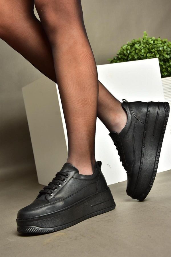 Fox Shoes Fox Shoes P274117509 Black/Black Women's High Heeled Sneakers Sneakers