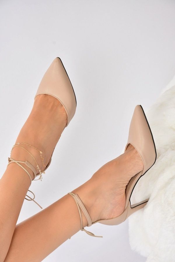 Fox Shoes Fox Shoes Women's Nude Color Pointed Toe Heeled Shoes