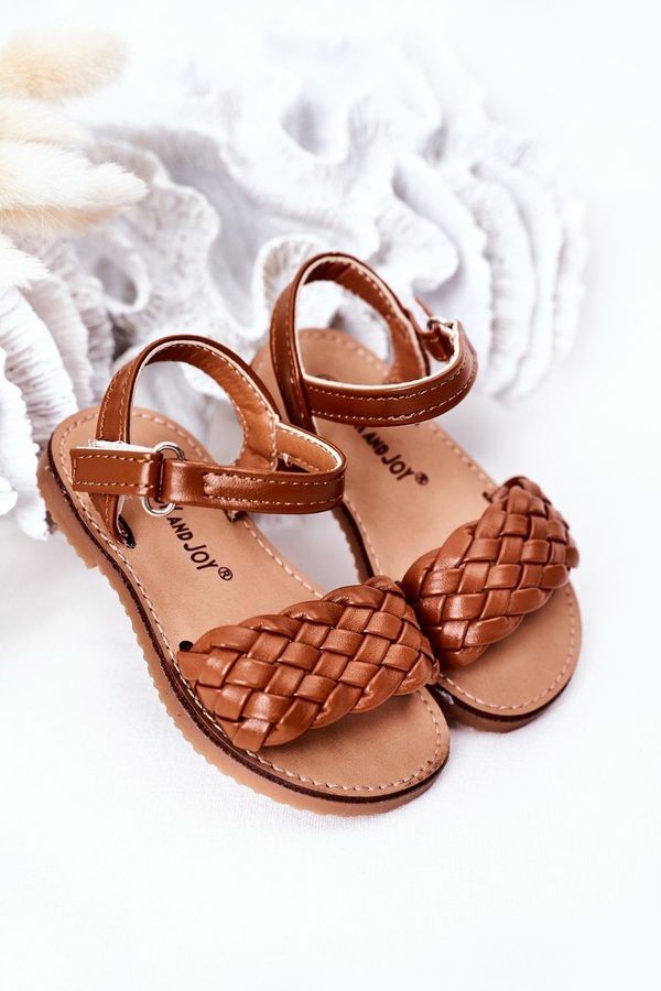 FR1 FR1 Children's Braided Sandals Camel Bailly