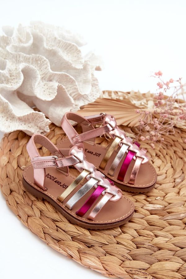 FR1 FR1 Children's Gladiator Sandals with Velcro in Multicolor Radovia