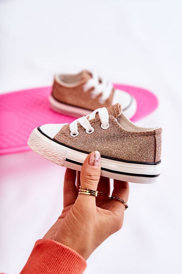 FR1 FR1 Children's Sneakers Tied Rose Gold Wella