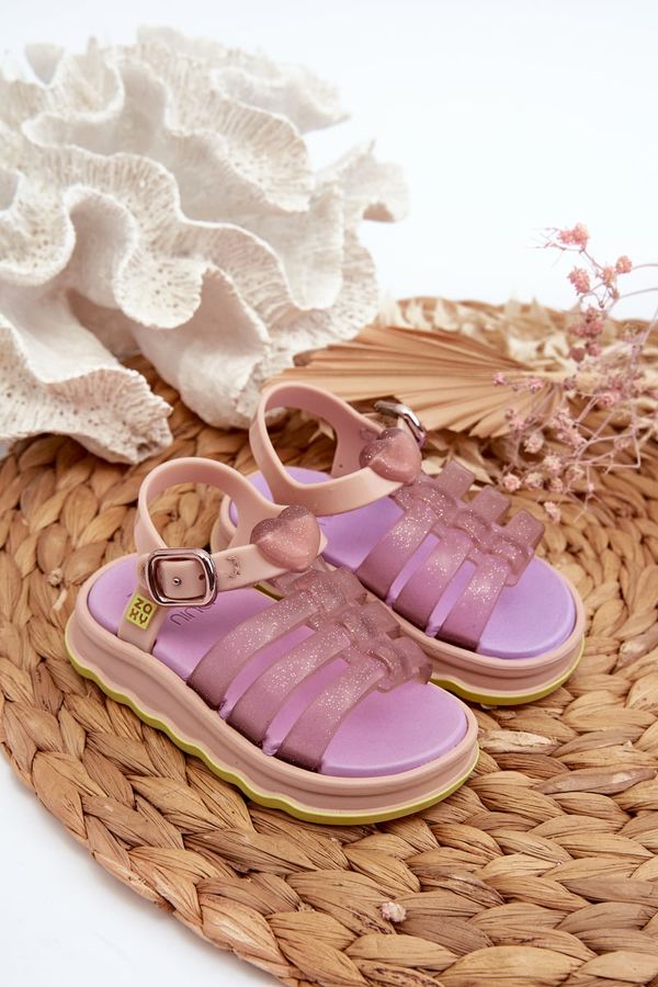 Kesi Fragrant children's sandals with Velcro fastener ZAXY Purple