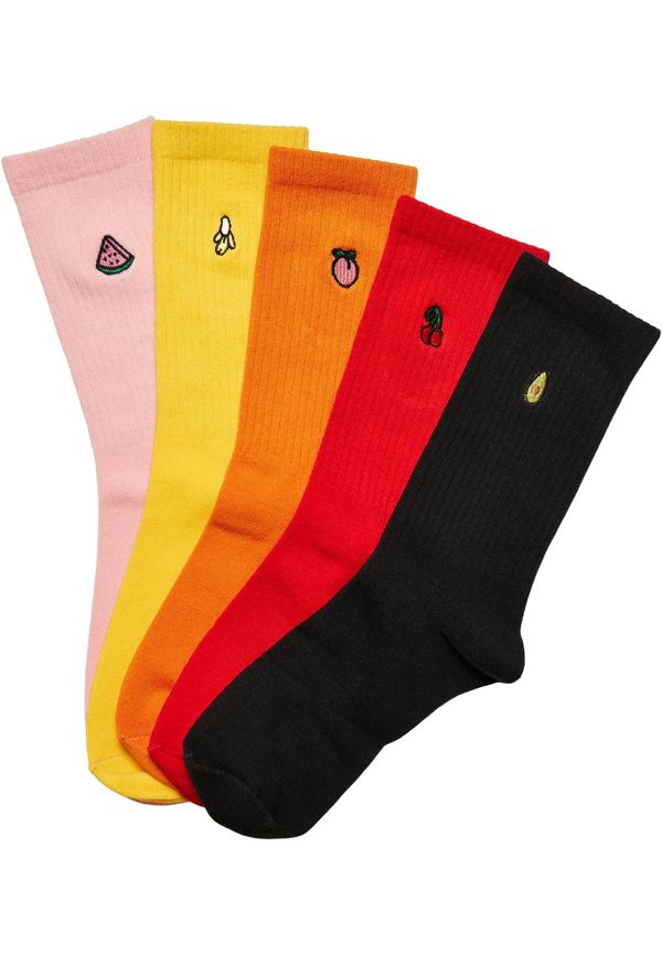 Urban Classics Accessoires Fruit embroidery socks 5-pack multicolored