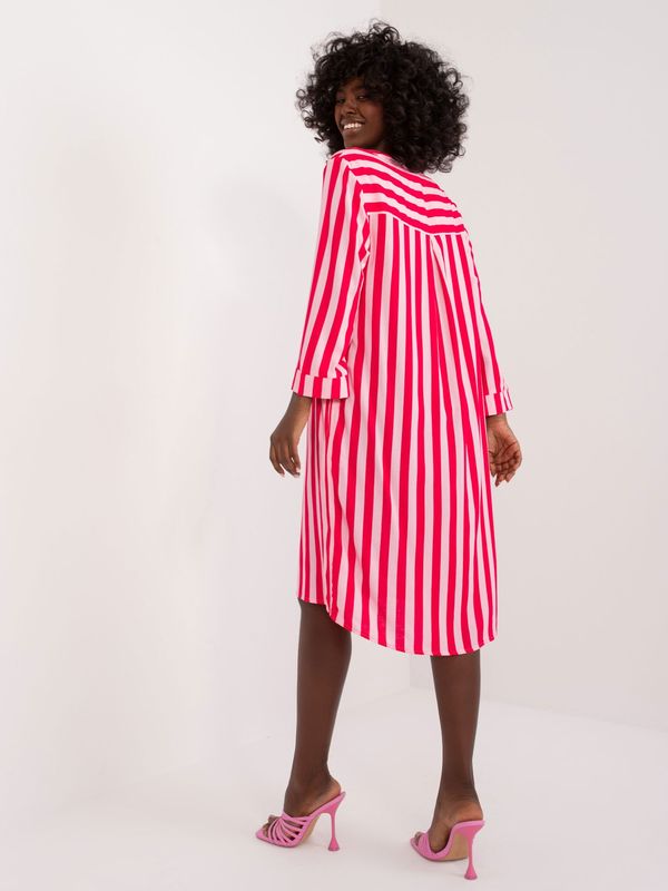 Fashionhunters Fuchsia pink oversize striped dress SUBLEVEL