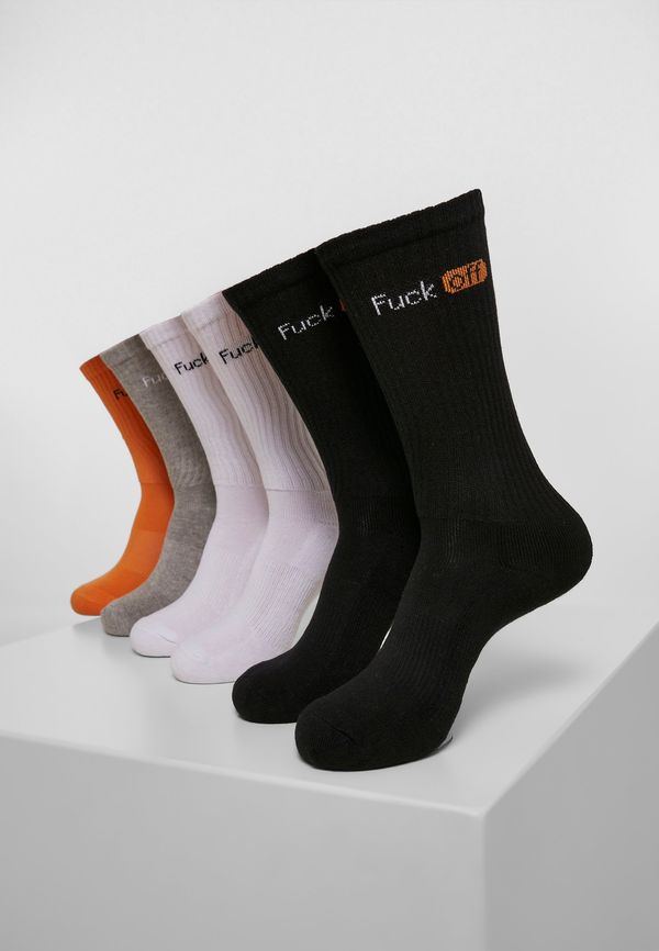 MT Accessoires Fuck Off Socks 6-Pack Black/White/Grey/Non-Orange