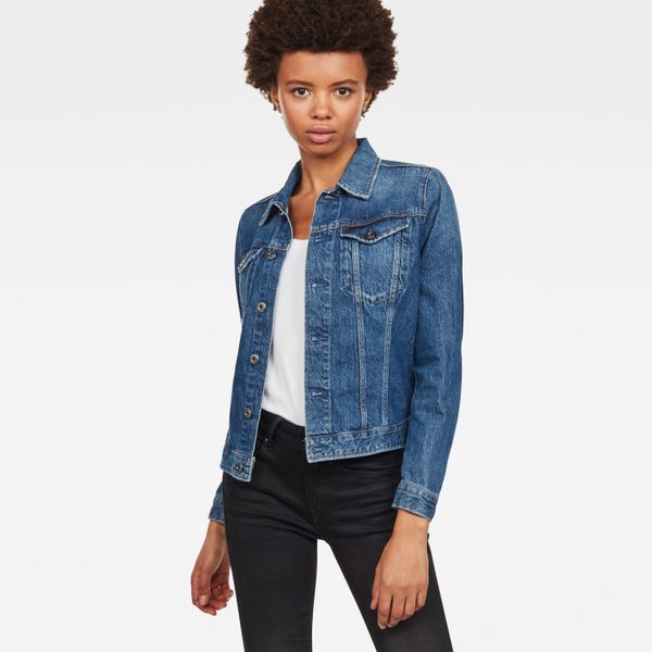 G Star G-STAR Jacket - 3301 Fringe Slim Jkt wmn blue