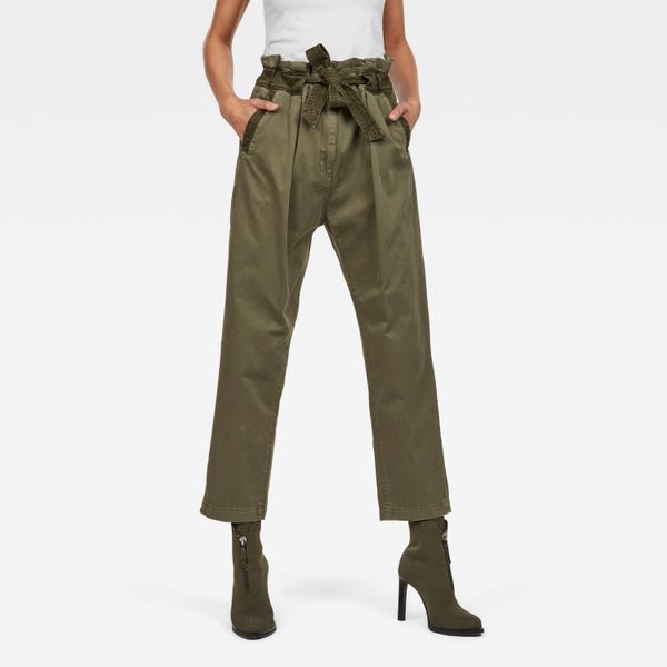 G Star G-STAR Pants - Bronson army paperbag wmn green