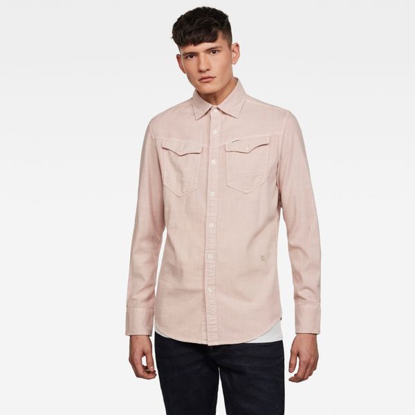 G Star G-STAR Shirt - Arc 3d slim shirt l\s old pink