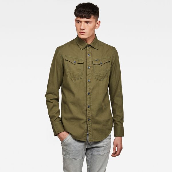 G Star G-STAR Shirt - Arc 3d slim shirt l\s olive