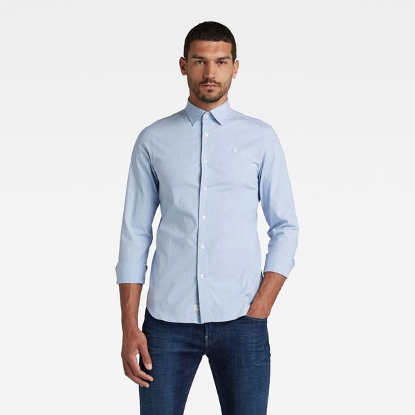 G Star G-STAR Shirt - Dressed super slim shirt l\s blue