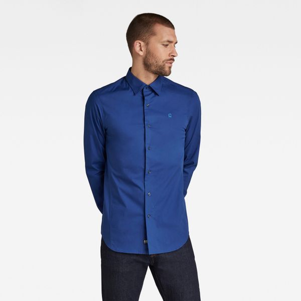 G Star G-STAR Shirt - Dressed super slim shirt l\s blue