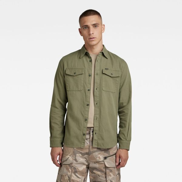 G Star G-STAR Shirt - Marine slim shirt l\s green