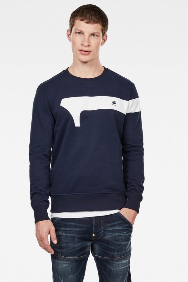 G Star G-STAR Sweatshirt - Graphic 13 r sw l\s dark blue