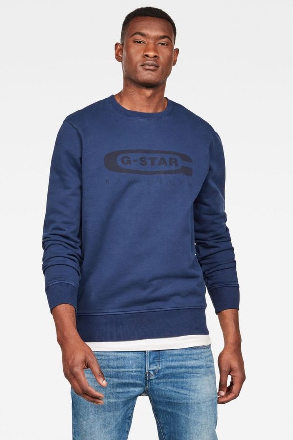 G Star G-STAR Sweatshirt - Graphic 18 core r sw l\s dark blue