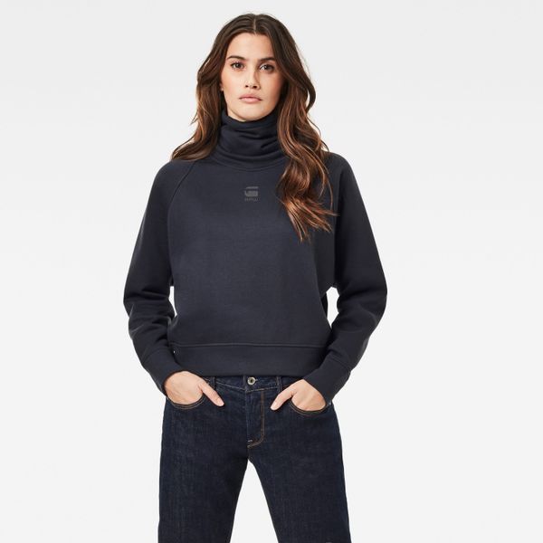 G Star G-STAR Sweatshirt - High turtle neck loose wmn dark blue