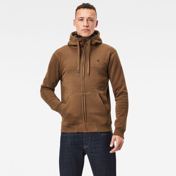 G Star G-STAR Sweatshirt - Premium core hdd zip sw l\s brown