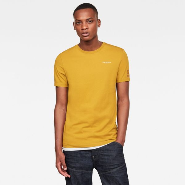 G Star G-STAR T-shirt - Text gr slim r t s\s yellow