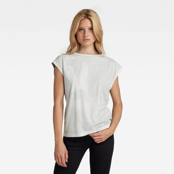 G Star G-STAR Top - Adjustable back graphic r t white