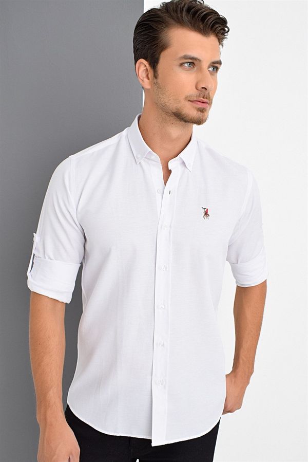 dewberry G674 DEWBERRY MEN'S SHIRT-WHITE