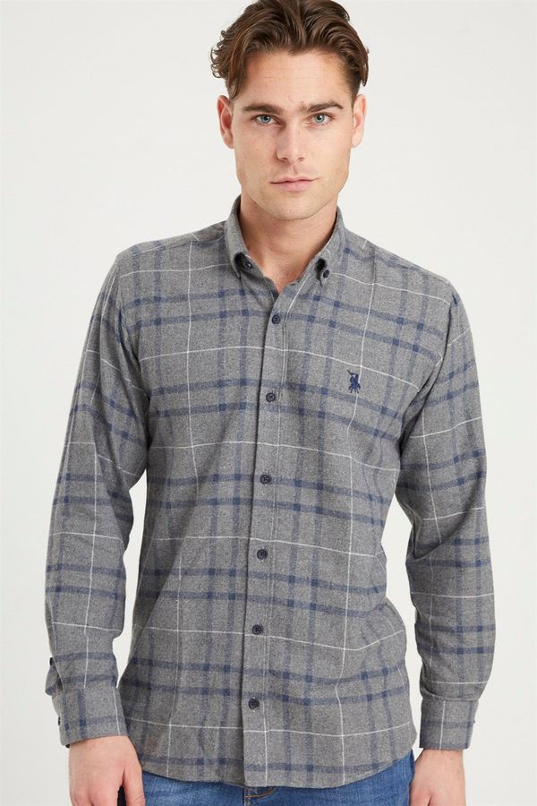 dewberry G701 DEWBERRY MEN'S SHIRT-ANTHRACITE