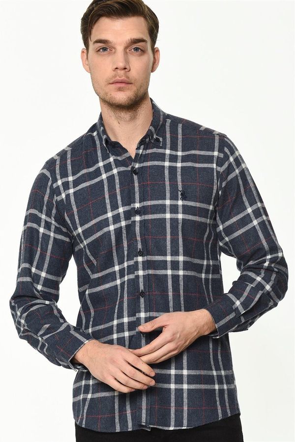 dewberry G701 DEWBERRY MEN'S SHIRT-NAVY BLUE