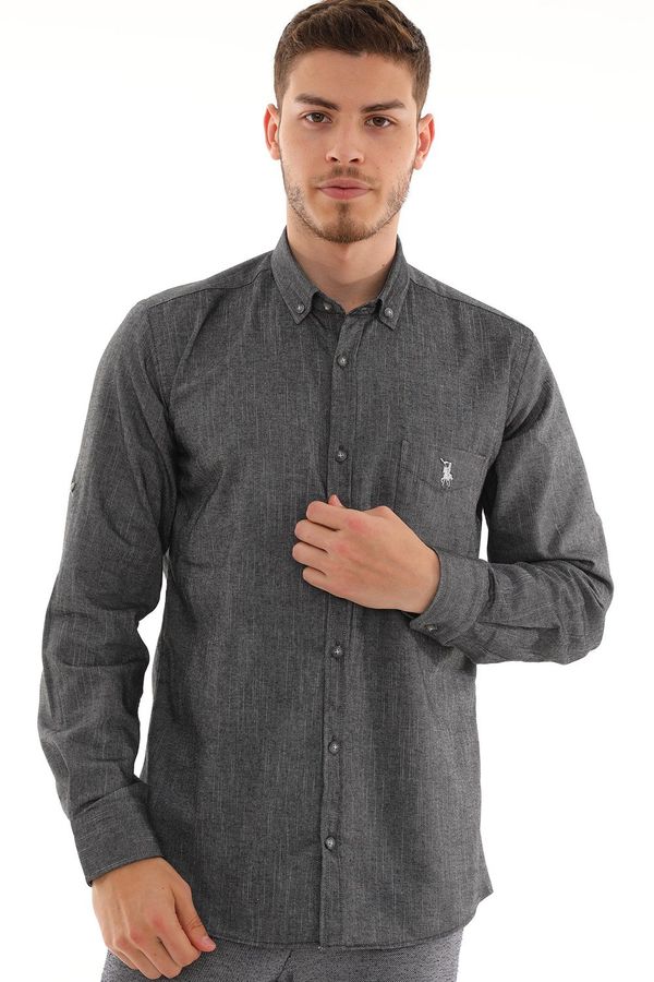 dewberry G723 DEWBERRY MEN'S SHIRT-BLACK