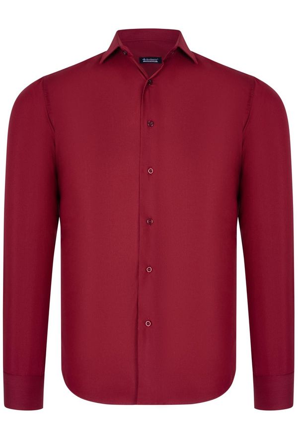 dewberry G726 DEWBERRY MEN'S SHIRT-BURGUNDY