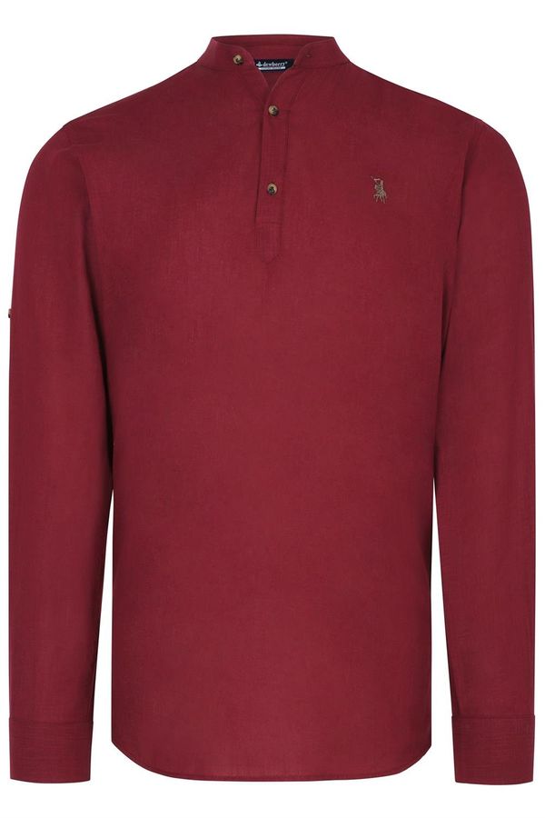 dewberry G783 DEWBERRY JUDGE COLLAR MEN'S SHIRT-BURGUNDY