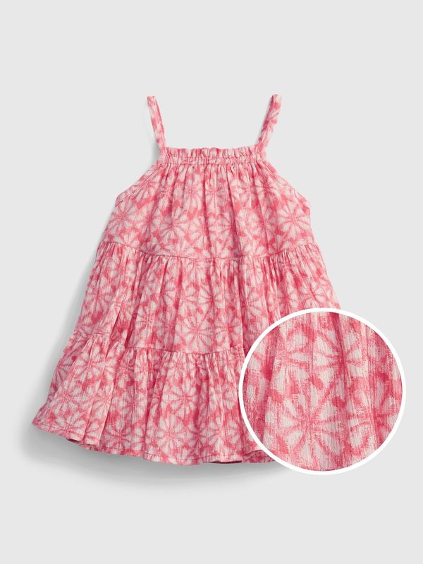 GAP GAP Baby dress gauze tiered floral dress - Girls