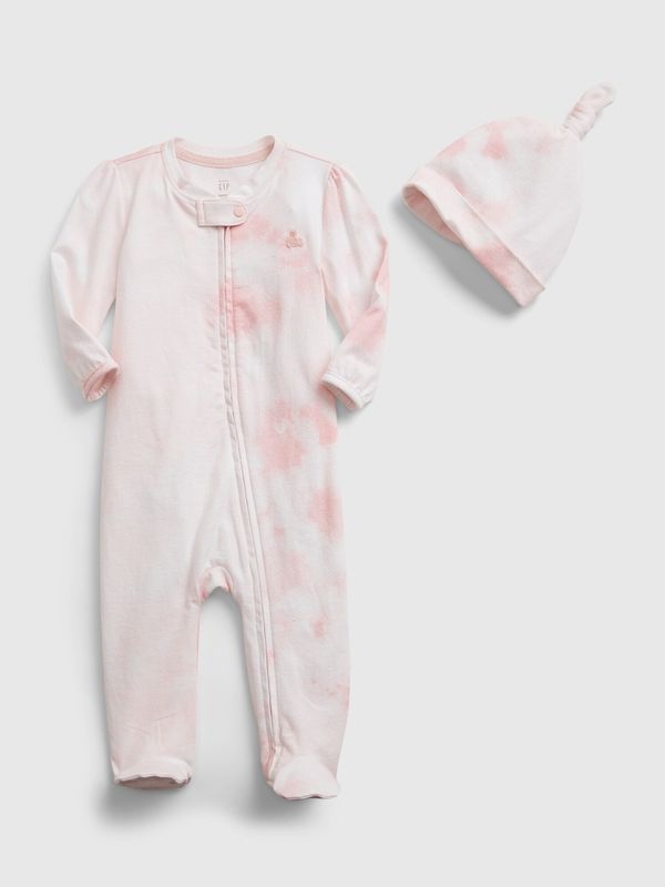 GAP GAP Baby overall 100% organic cotton first favorite tie-dye one-piece - Kids