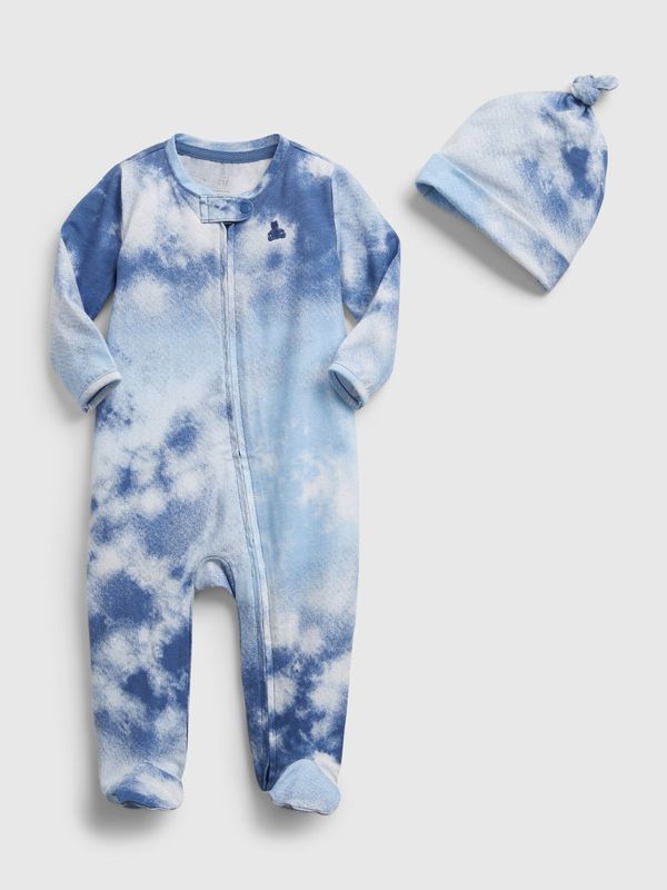 GAP GAP Baby overall 100% organic cotton first favorite tie-dye one-piece - Kids