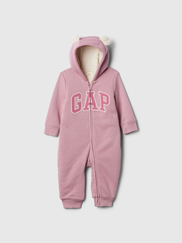 GAP GAP Baby sherpa jumpsuit with logo - Girls