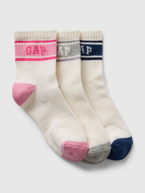 GAP GAP Children's socks with logo, 3 pairs - Girls