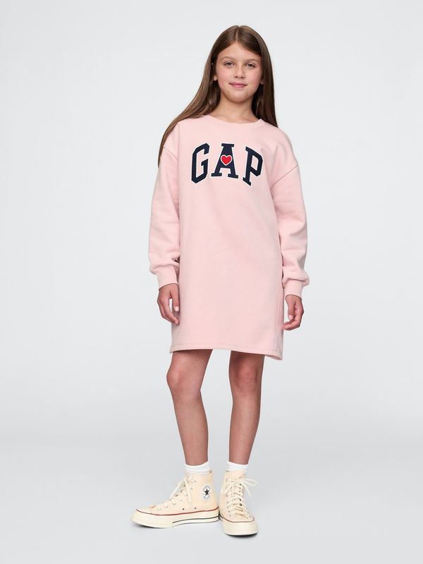 GAP GAP Children's sweatshirt oversize dress with logo - Girls